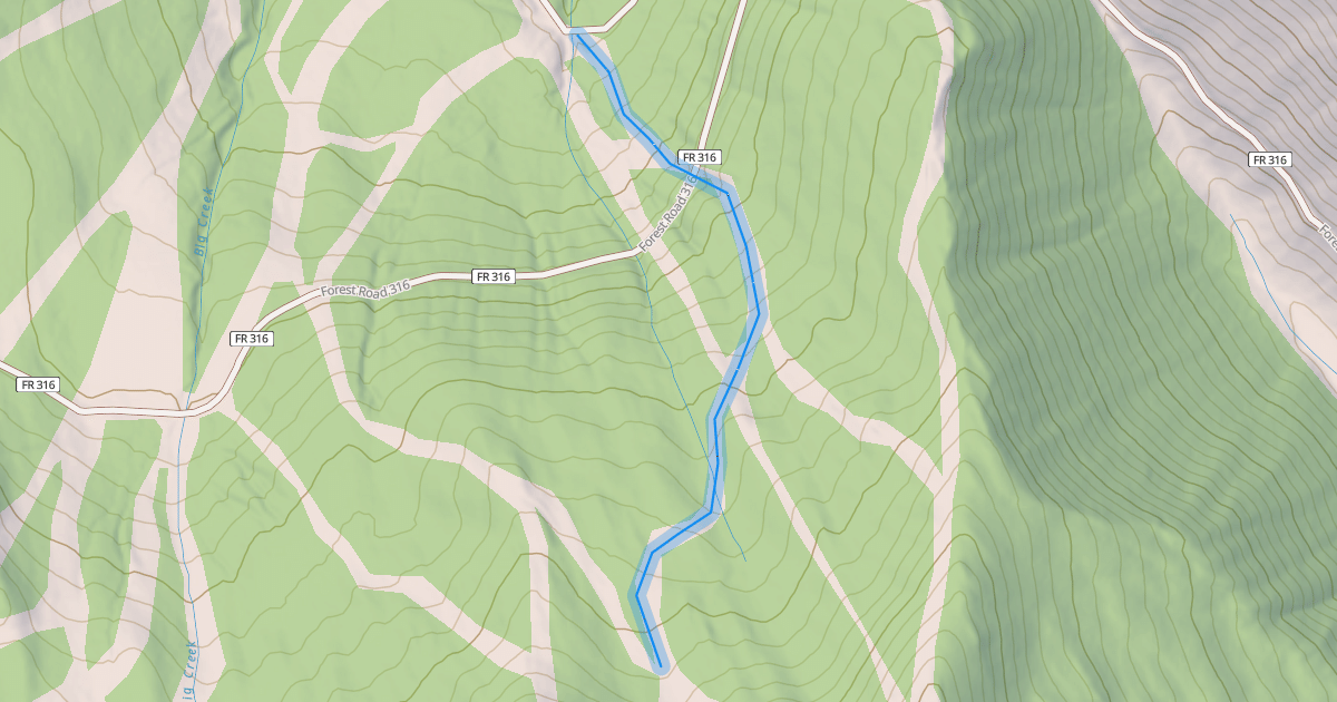 Map preview of North Fork