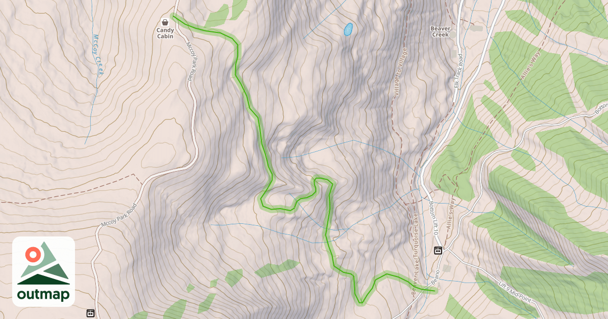 Map of Beaver Creek Mountain Expressway