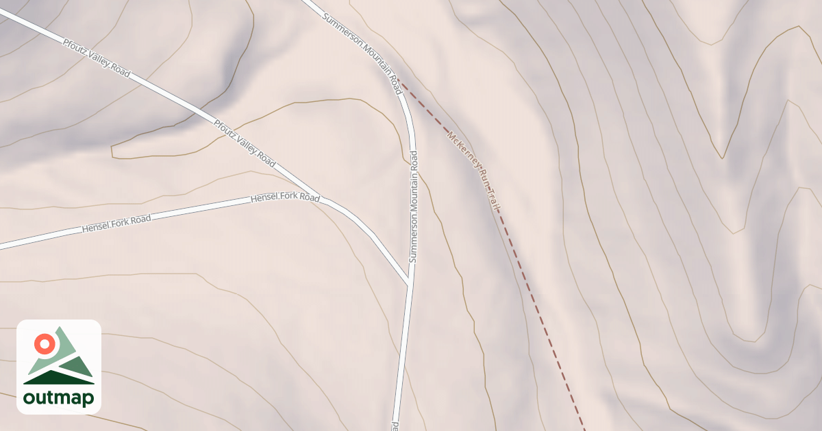 Map of Two Mile Run Snowmobile Trails