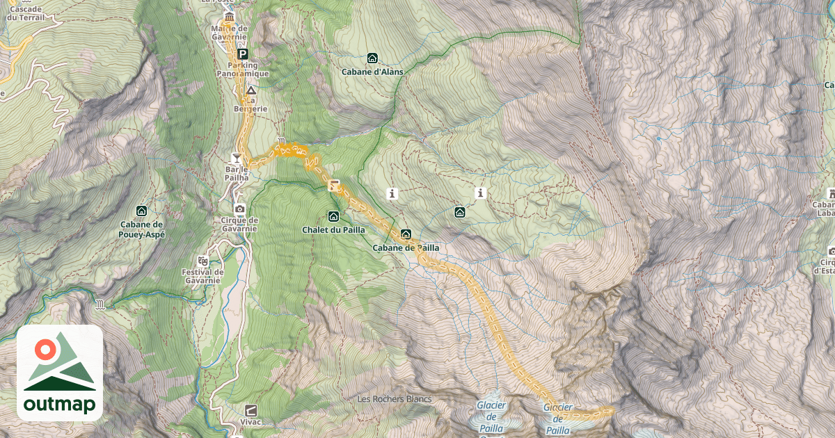 Map of Hourquette de Pailla — Gavarnie