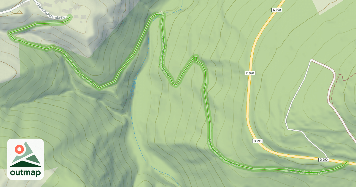 Map of Chemin Carlat - Feneyrols