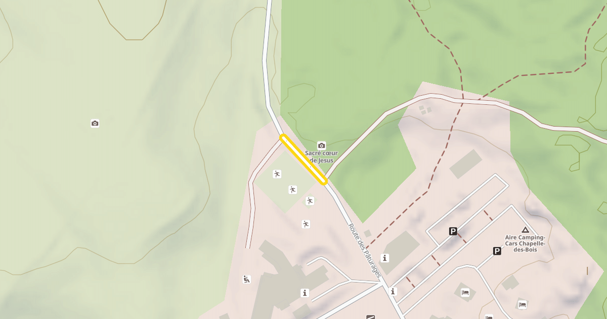 Map preview of Route des Pâturages