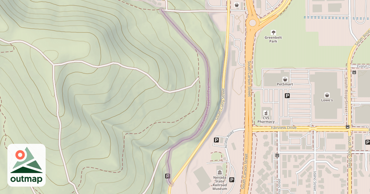 Map of C Mountain Foothill Trail