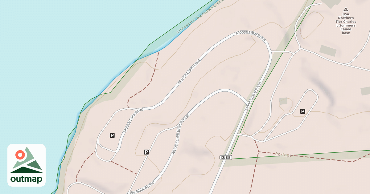 Map of MOOSE LAKE CANOE ACCESS