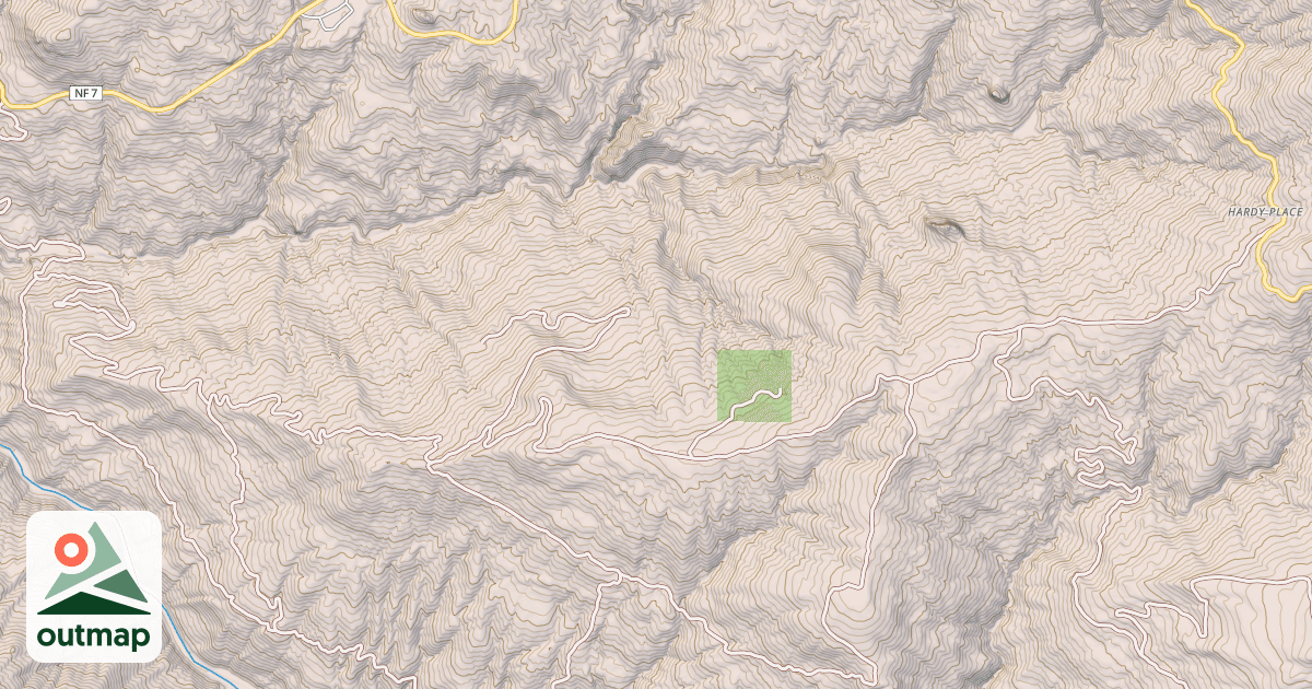 Map of TWIN ROCKS RIDGE