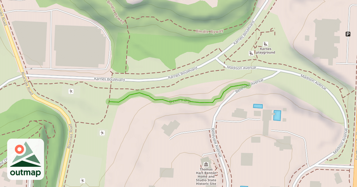 Map of Devil's Dip