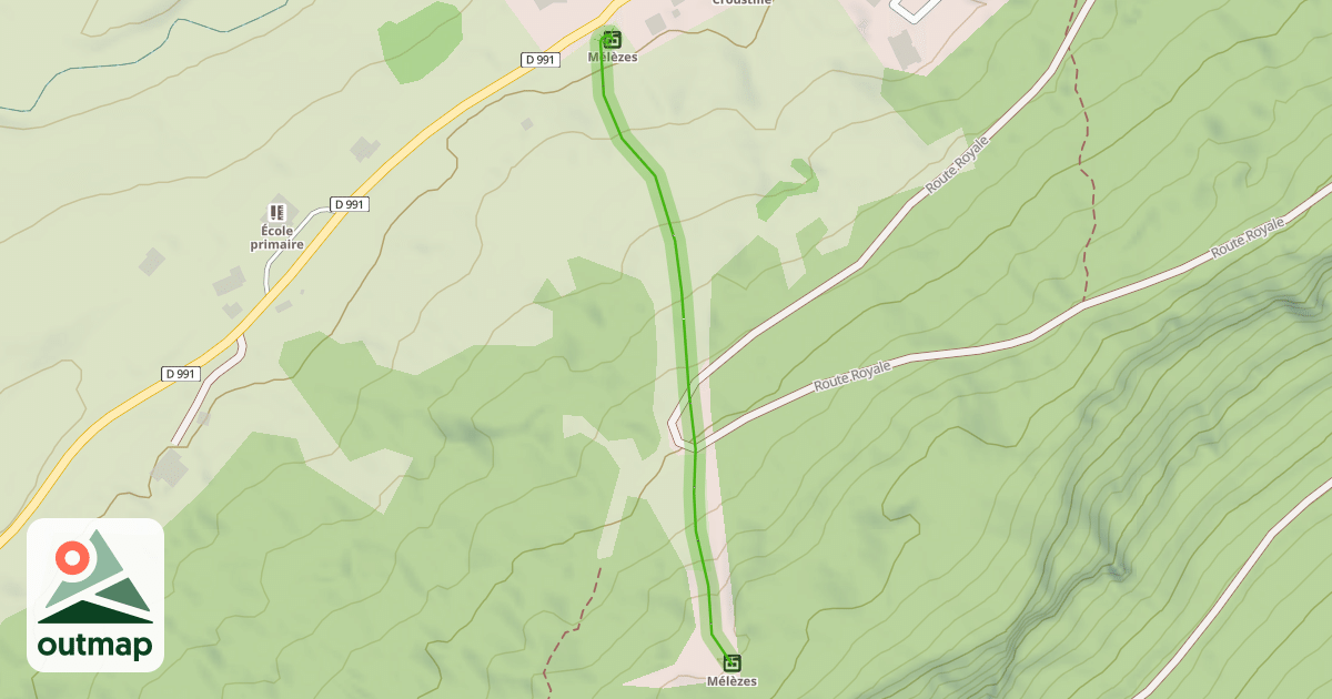 Map of Les Mélèzes