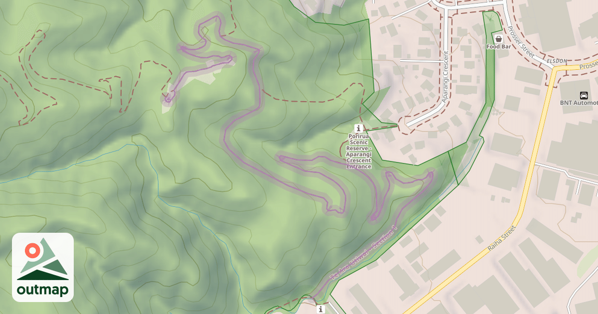 Map of Te Ara Utiwai - Section 1