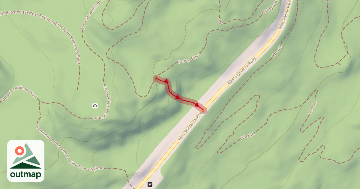 Map of Valley Girls Chute