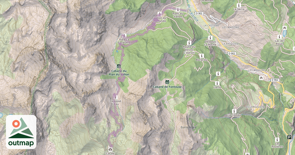 Map of Route de Furfande