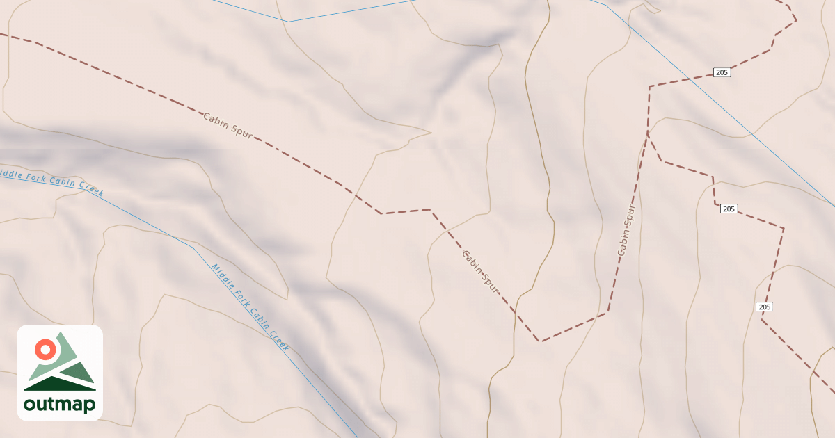 Map of Cabin Creek Cabin