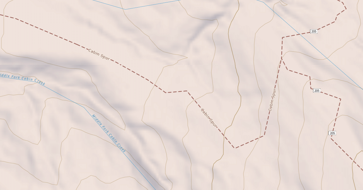 Map preview of Cabin Creek Cabin