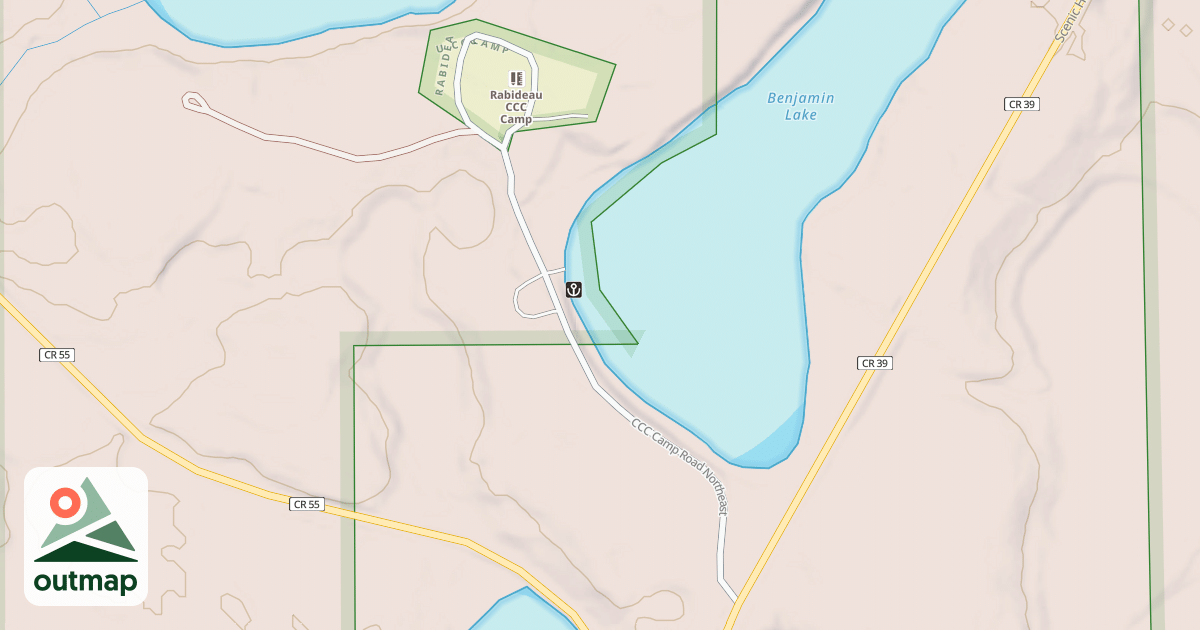 Map of RABIDEAU CCC CAMP