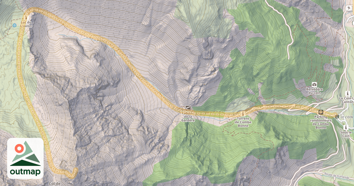 Map of Pic du Jaillon — Arvieux-le-Coin