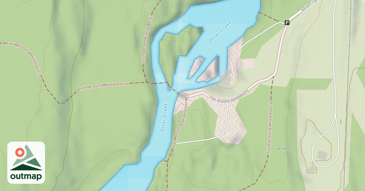 Map of Trail Around Middlebury