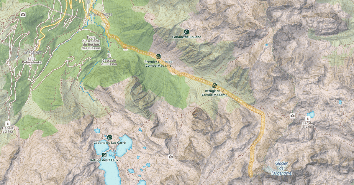 Map preview of Col de la Combe Madame — Le Fond de France