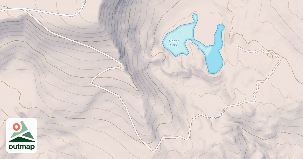 Map of HEART LAKE