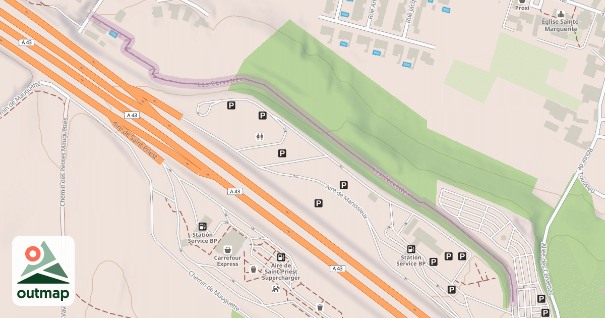 Map of Les Cervettes
