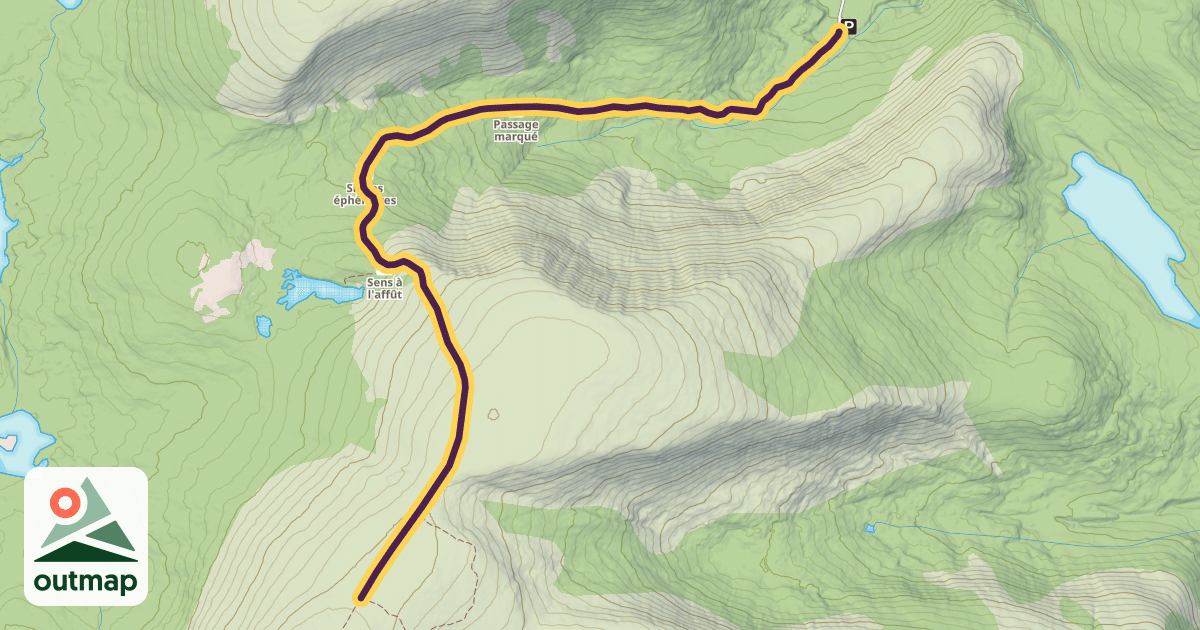 Map of Mont Jacques-Cartier Trail