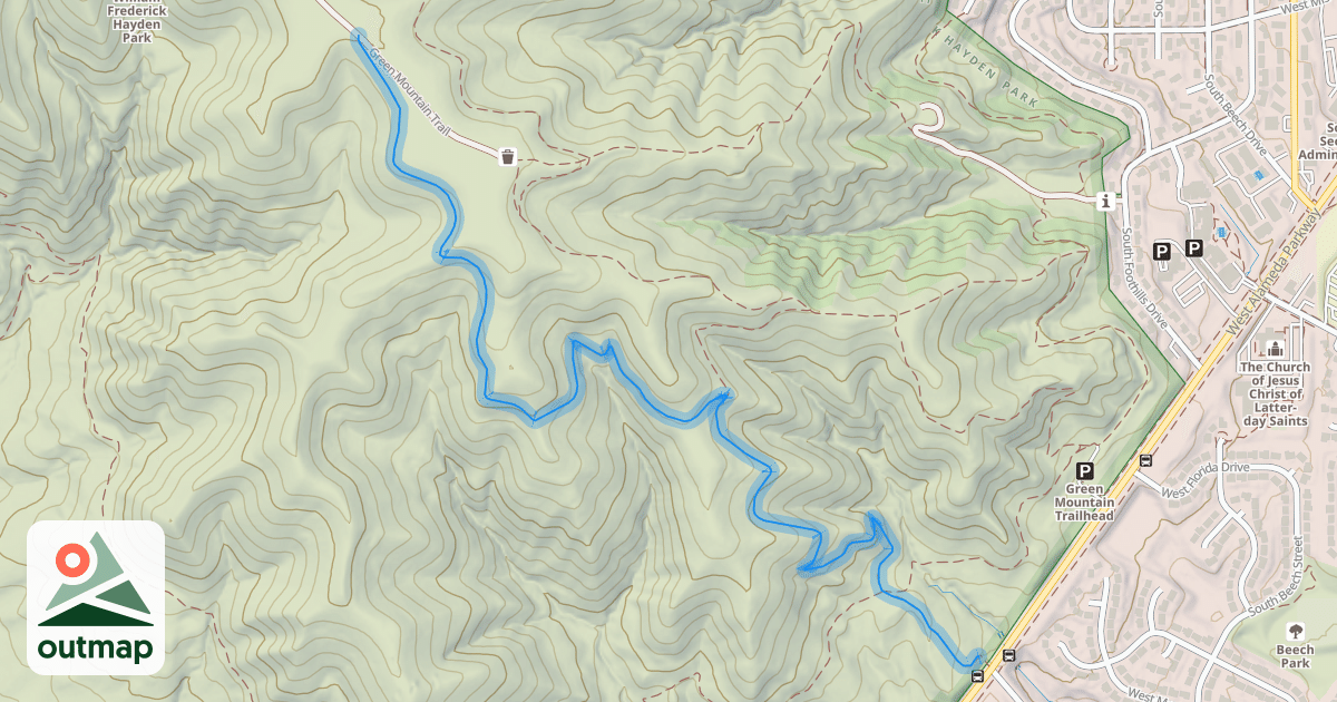 Map of John O. Hayden Trail