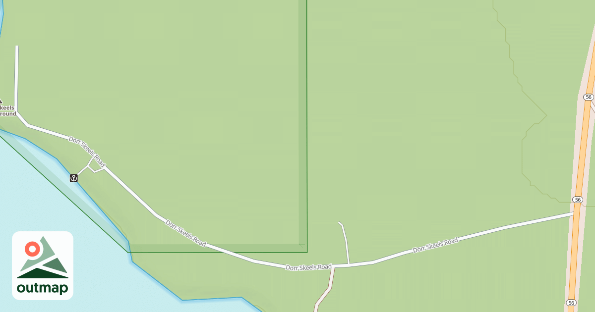 Map of DORR SKEELS CAMP