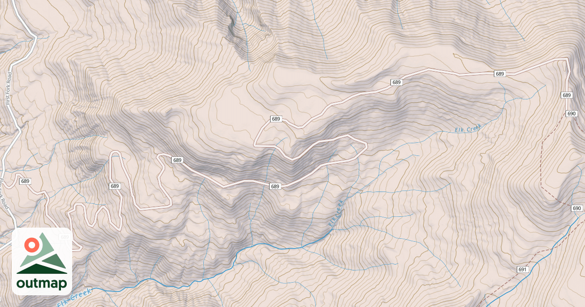 Map of Elk Creek