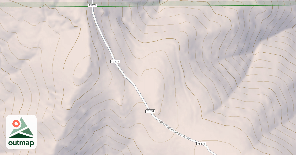 Map of HARRIS CREEK SUMMIT