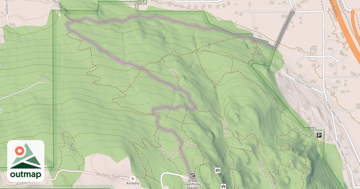 Map of Lone Pine Trail