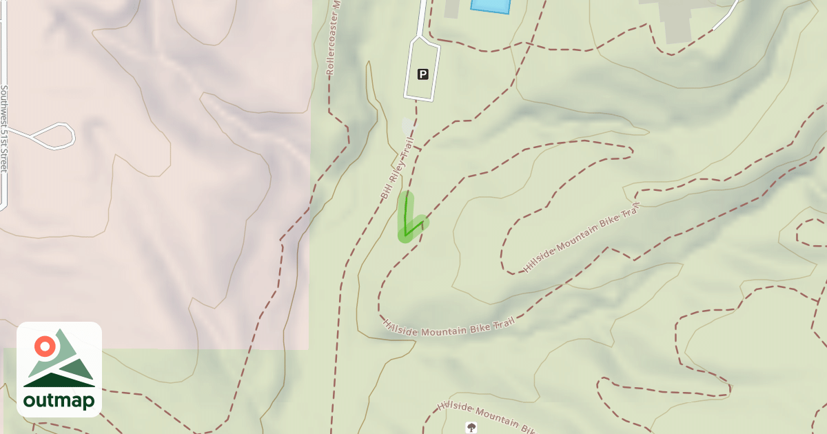 Map of Hillside Mountain Bike Trail