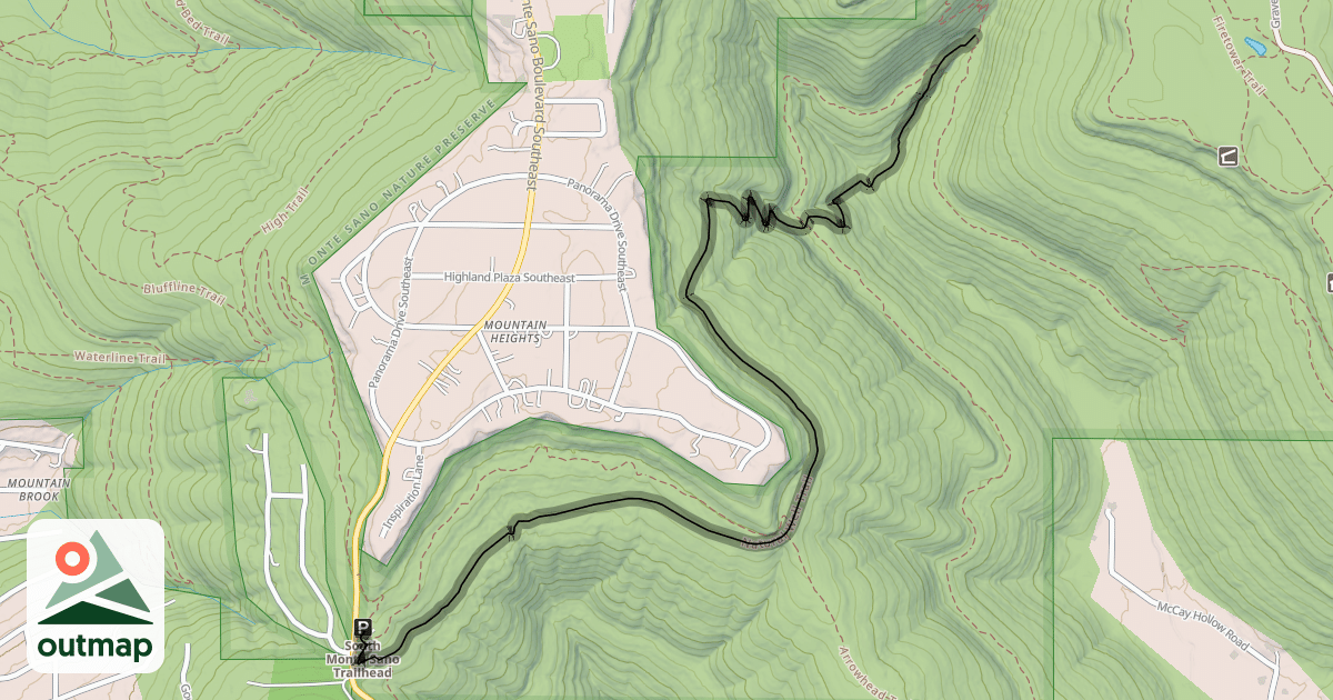 Map of Natural Well Trail
