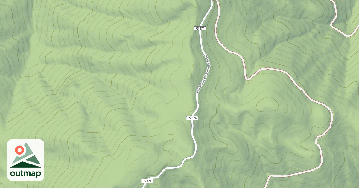 Map of HARRIS CREEK SUMMIT