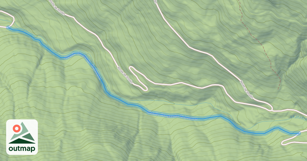 Map of Chemin rive gauche du Joudron