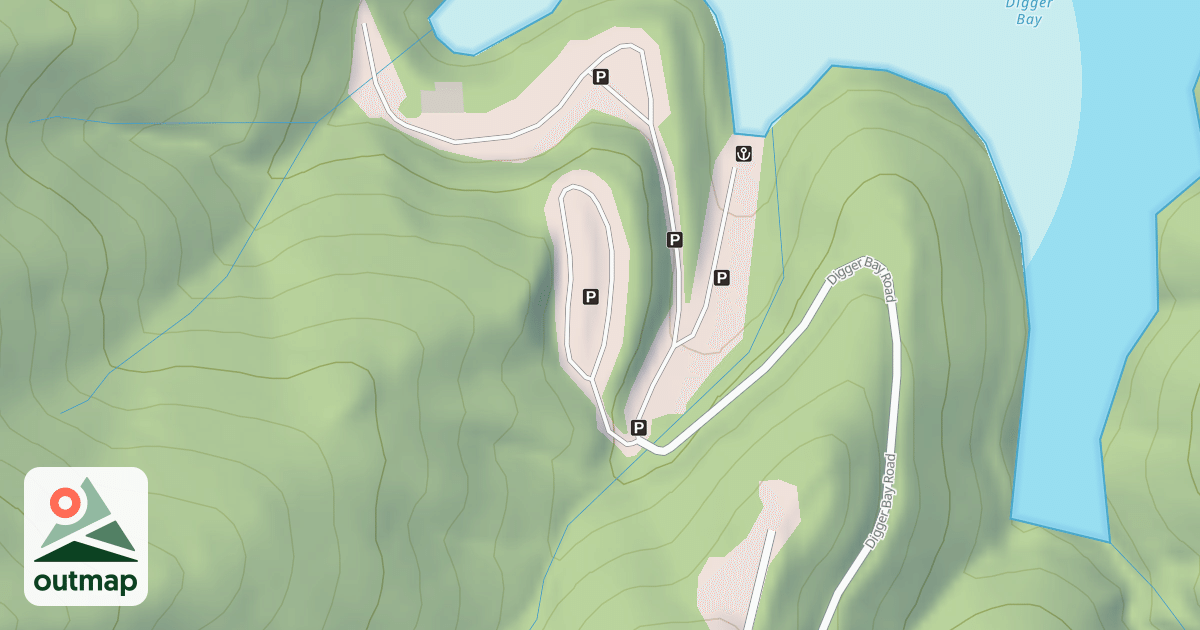 Map of DIGGER UPPER PARKING LOT