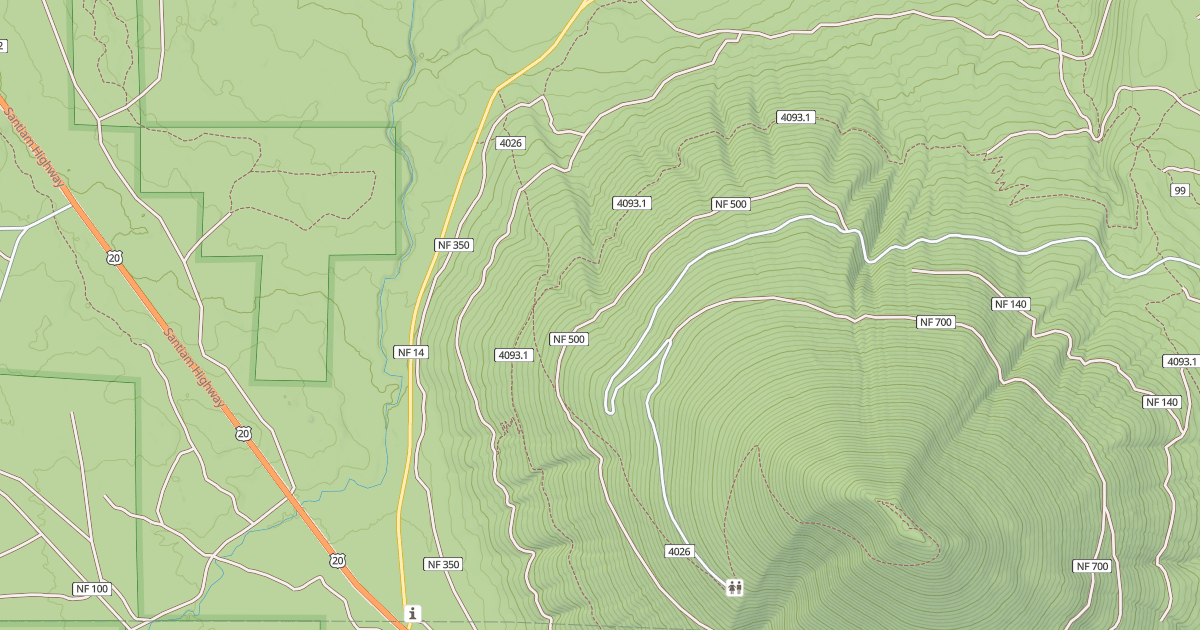 Map preview of USFS Motor Vehicle Use Map Roads {3D4C3526-A1E2-4ACE-A64A-141494A345AB}