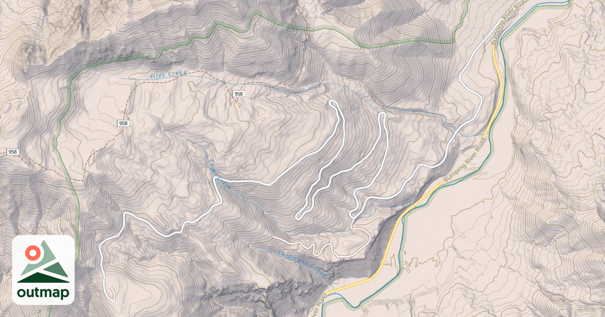 Map of CHIPMUNK CREEK