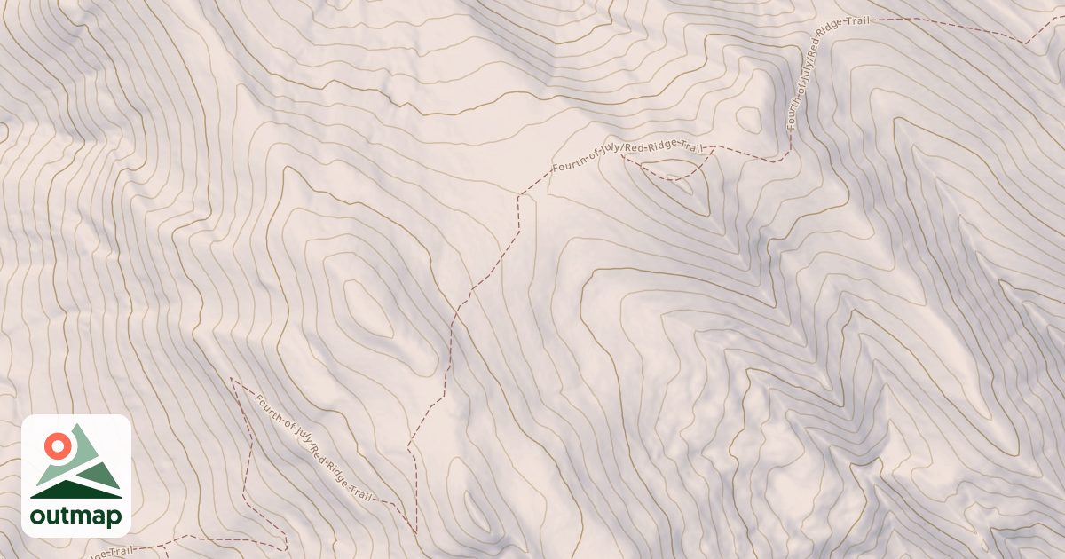 Map of Fourth Of July/red Ridge