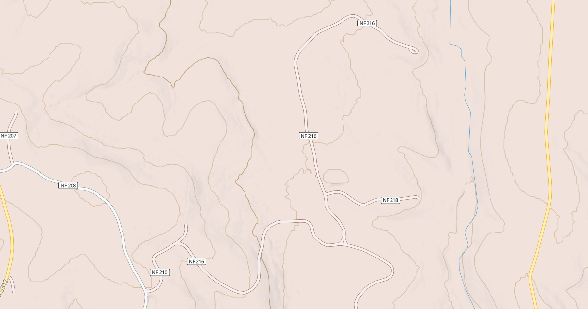 Map preview of USFS Motor Vehicle Use Map Roads {B4007236-EF6A-4801-B242-C5BAD702B422}