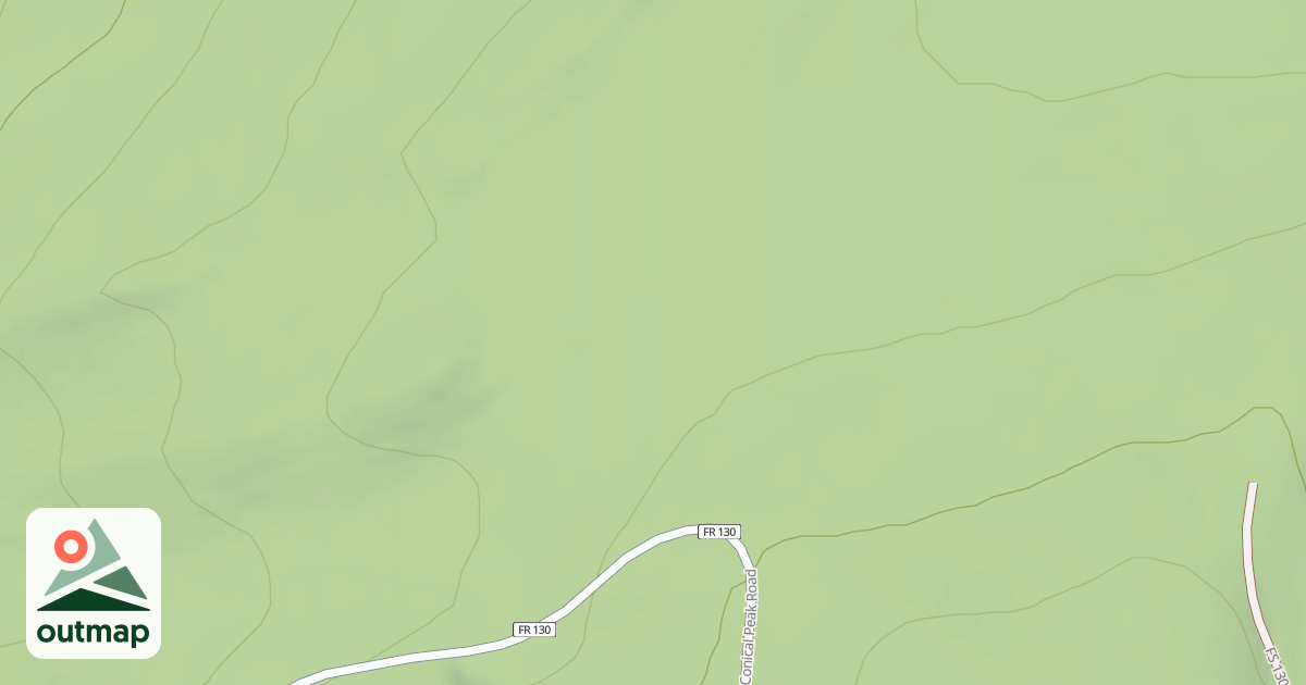 Map of CONICAL PEAK 3B