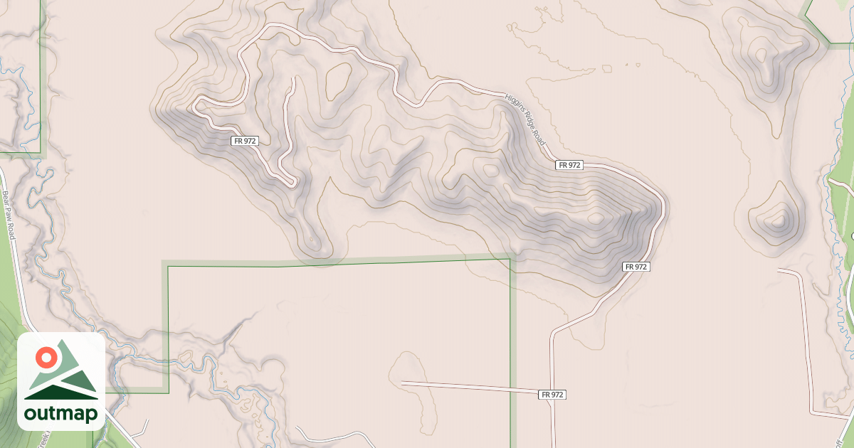 Map of HIGGINS RIDGE
