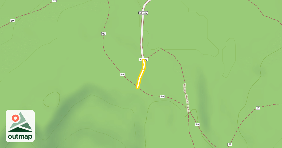 Map of Forest Road 4600-375
