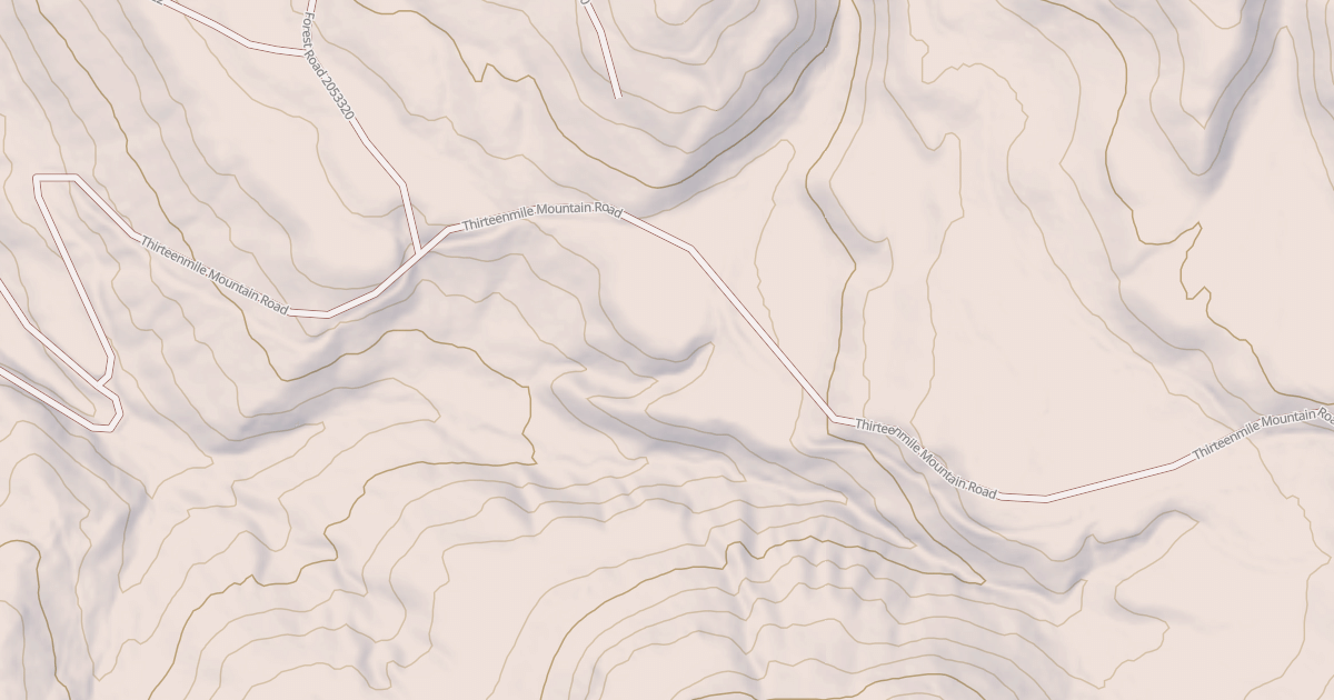 Map preview of THIRTEENMILE MTN
