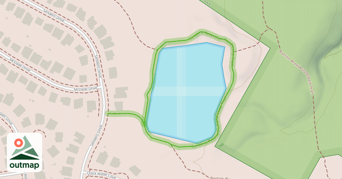 Map of Sendero Retention Pond Loop Trail