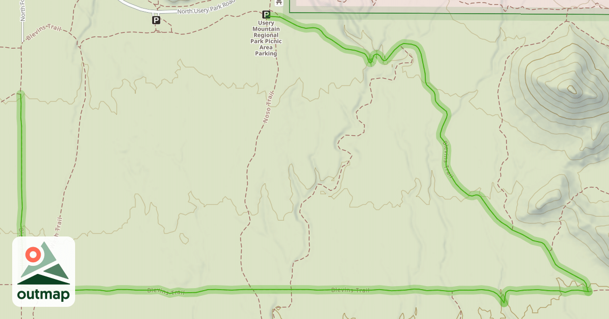 Map of Blevins Trail