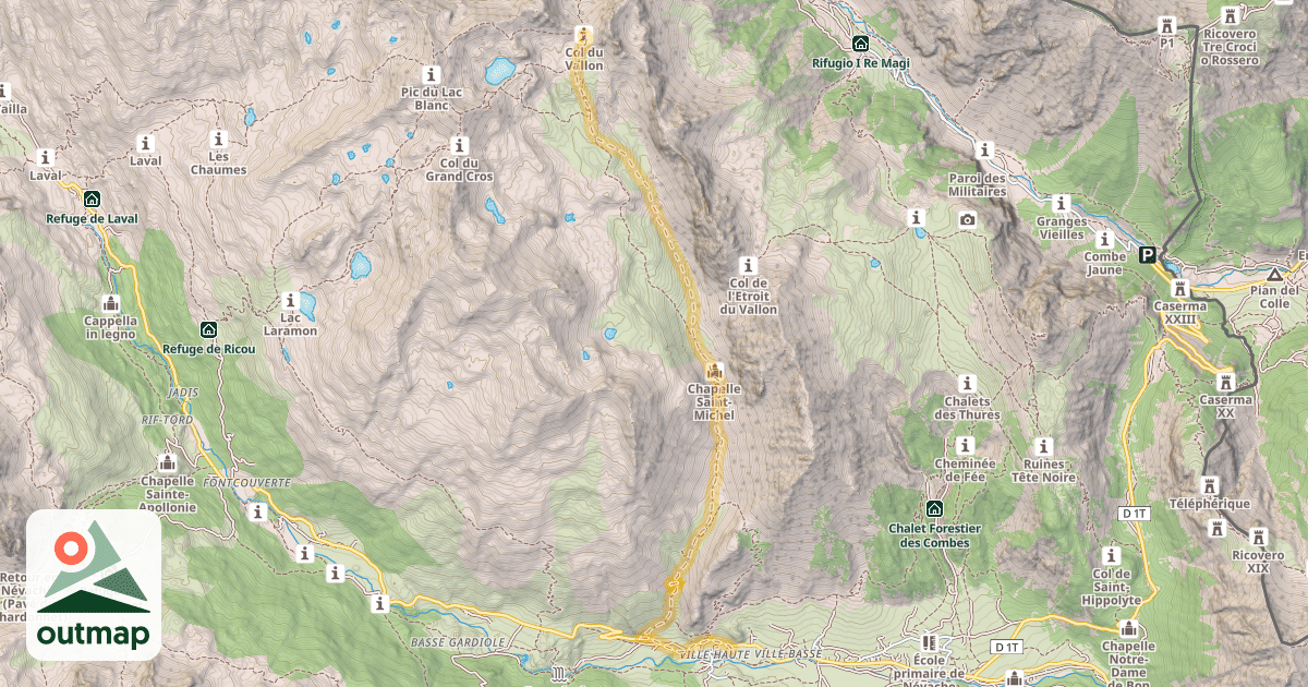 Map of Col du Vallon — Névache
