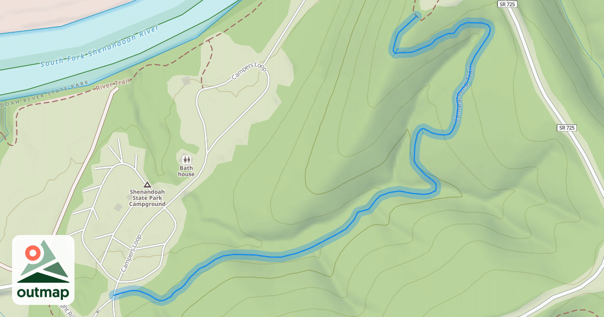 Map of Campground Trail