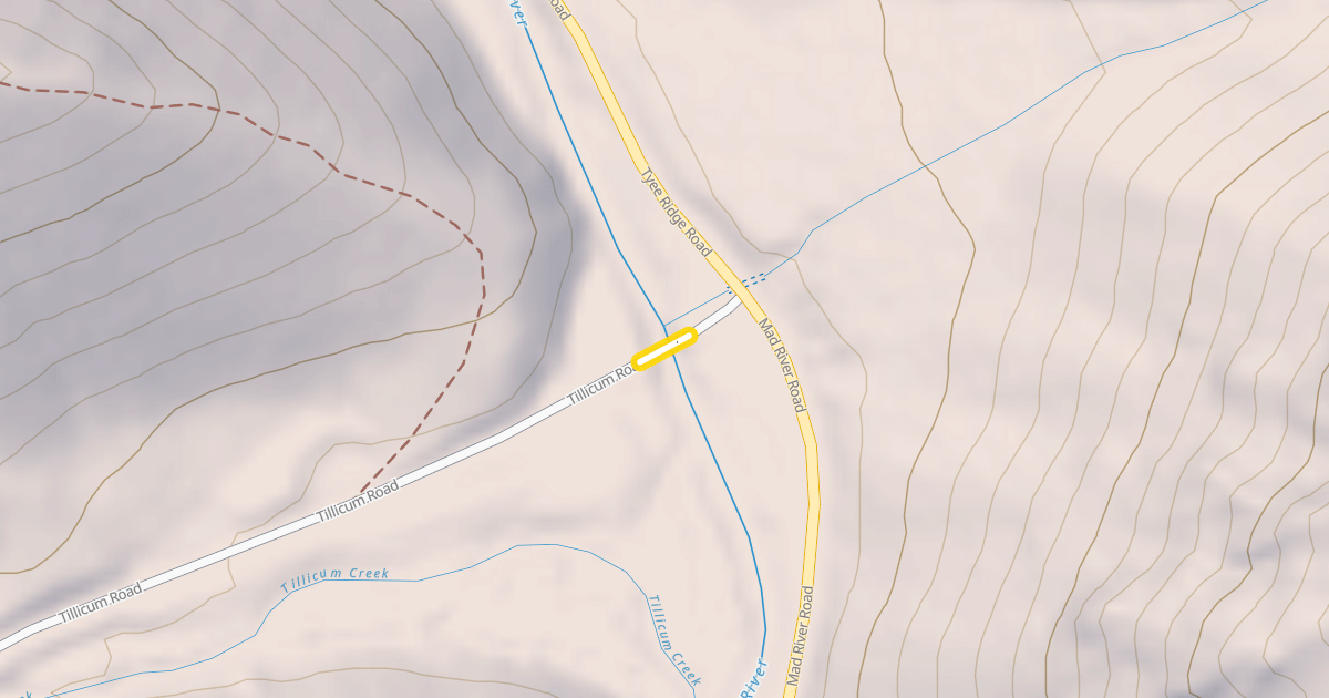 Map preview of Tillicum Road