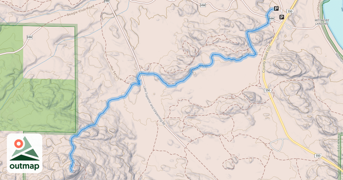 Map of Hogback North