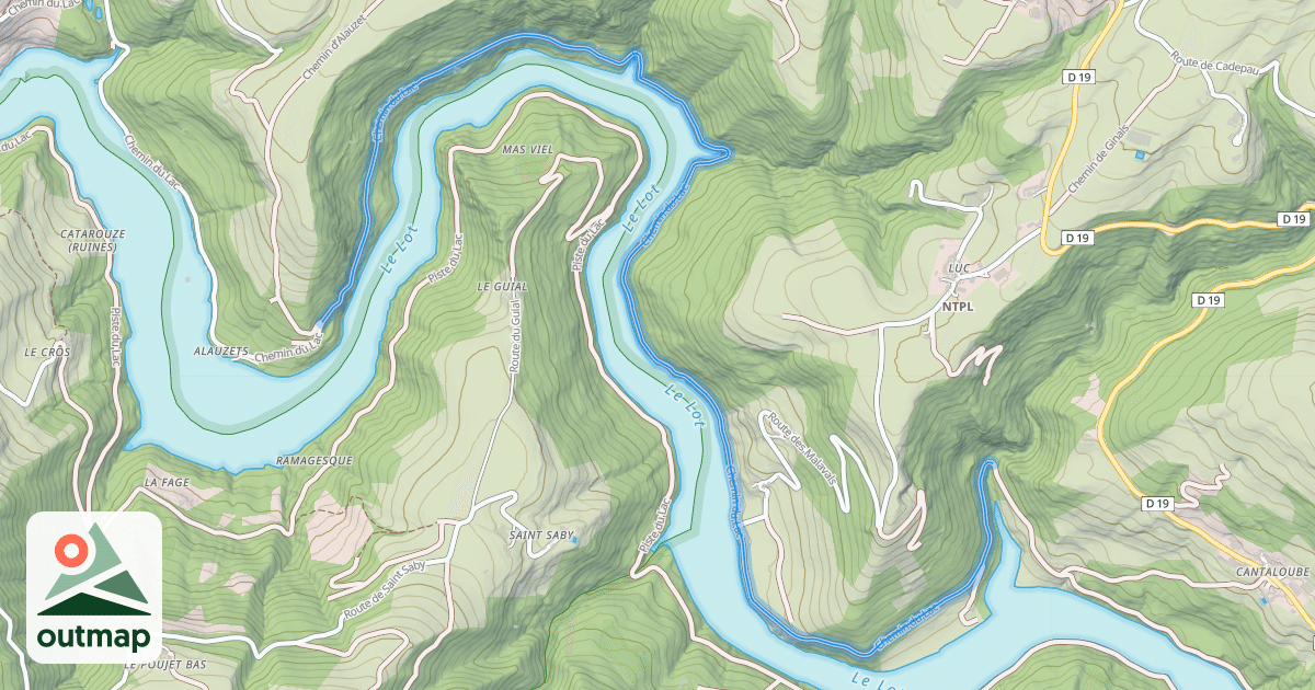 Map of Chemin du Lac