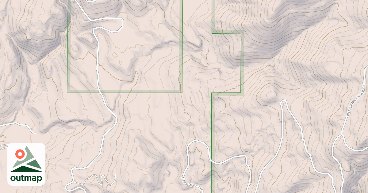 Map of CAPE HORN PEAK B