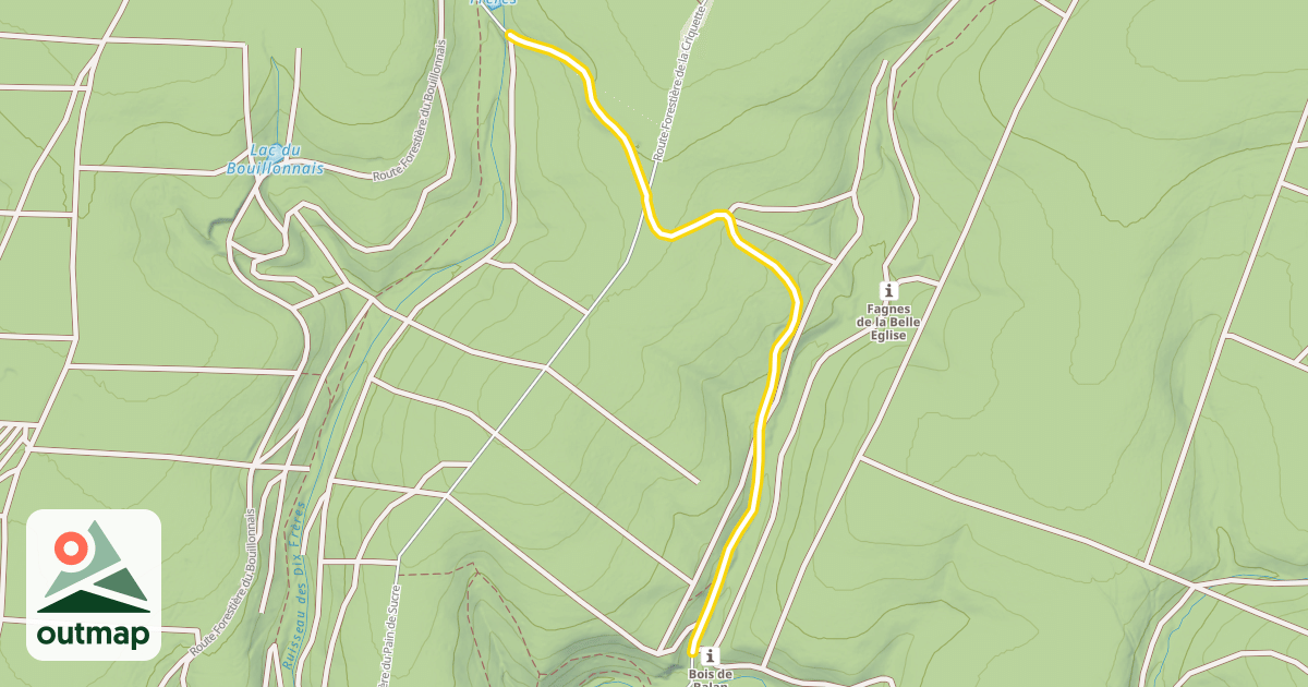 Map of Route Forestière du Douaire
